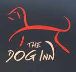 The pub sign. The Dog Inn, Wingham, Kent