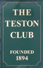 The pub sign. Teston Men's Working Club, Teston, Kent