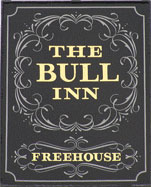 The pub sign. The Bull Inn, Benenden, Kent