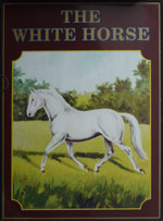The pub sign. The White Horse, Headcorn, Kent