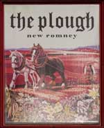 The pub sign. The Plough, New Romney, Kent