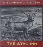 The pub sign. The Stag Inn, Hastings, East Sussex