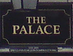 The pub sign. The Palace, Leeds, West Yorkshire